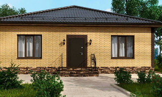 Проекты одноэтажных домов из кирпича | Строй-Дмл - Удомля от 3663 рублей